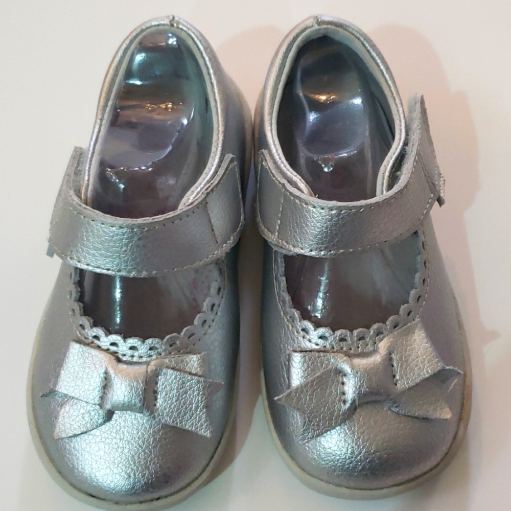 Silver Toddler Girl Shoes Pediped